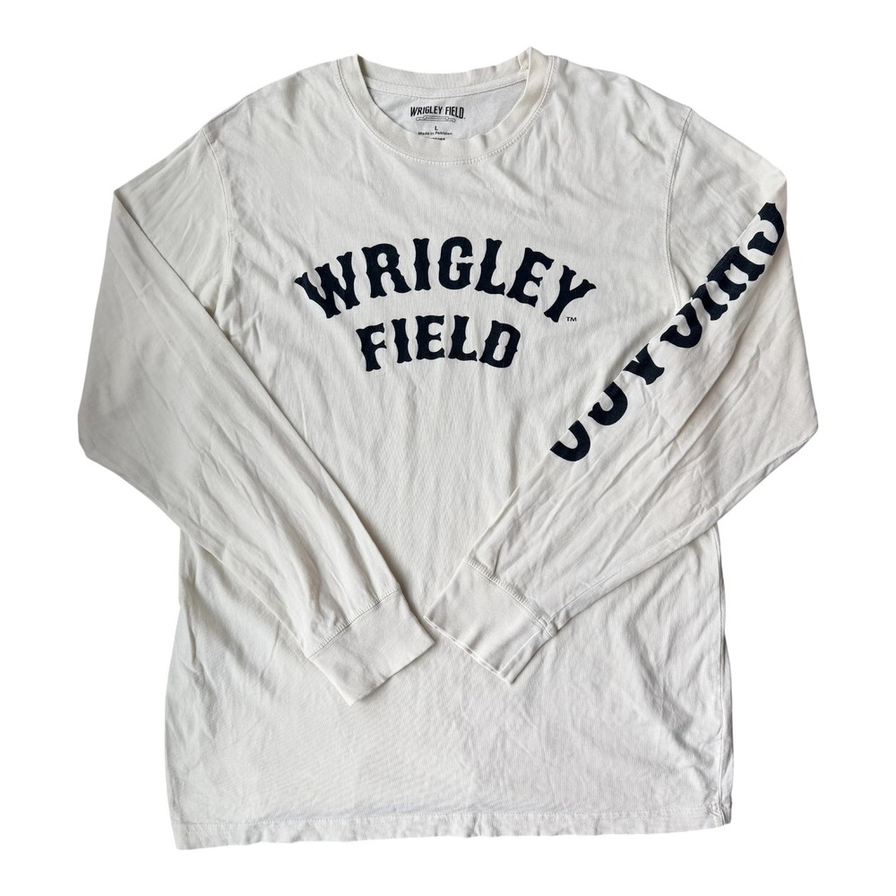 Wrigley Field Men's Chicago‎ Cubs Long Sleeve Graphic Shirt Large MLB Gameday